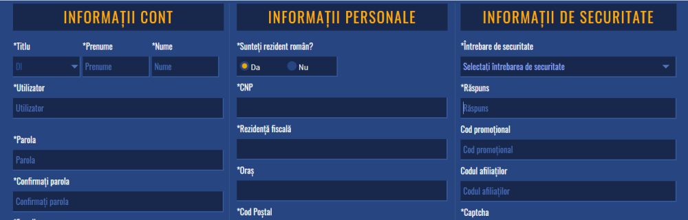 Baumbet formular inregistrare cont