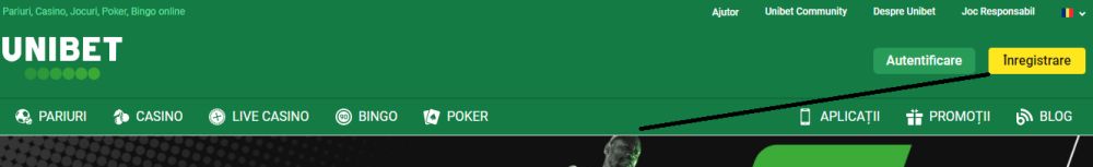 Deschidere cont Unibet