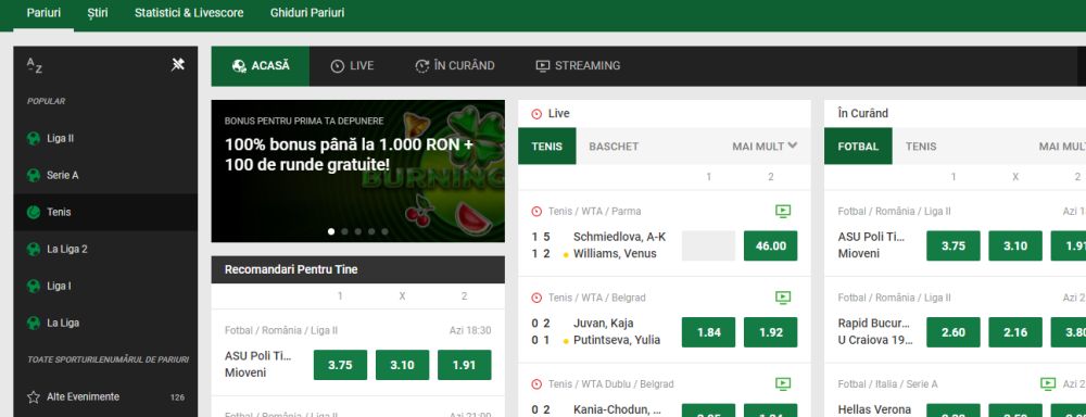 Platforma pariuri Unibet