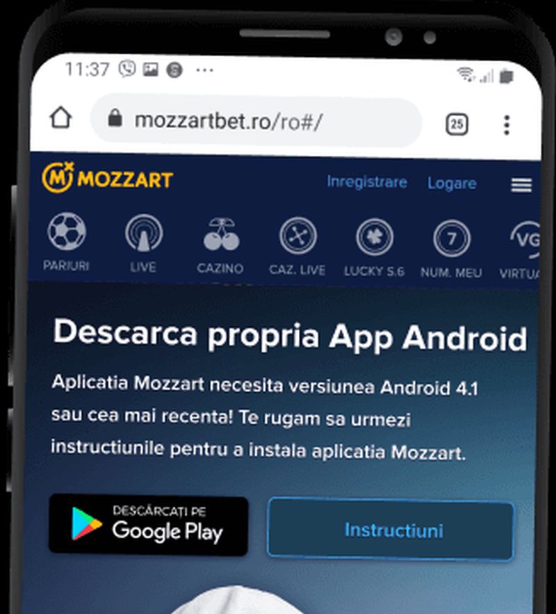 Aplicatia mobila MozzartBet