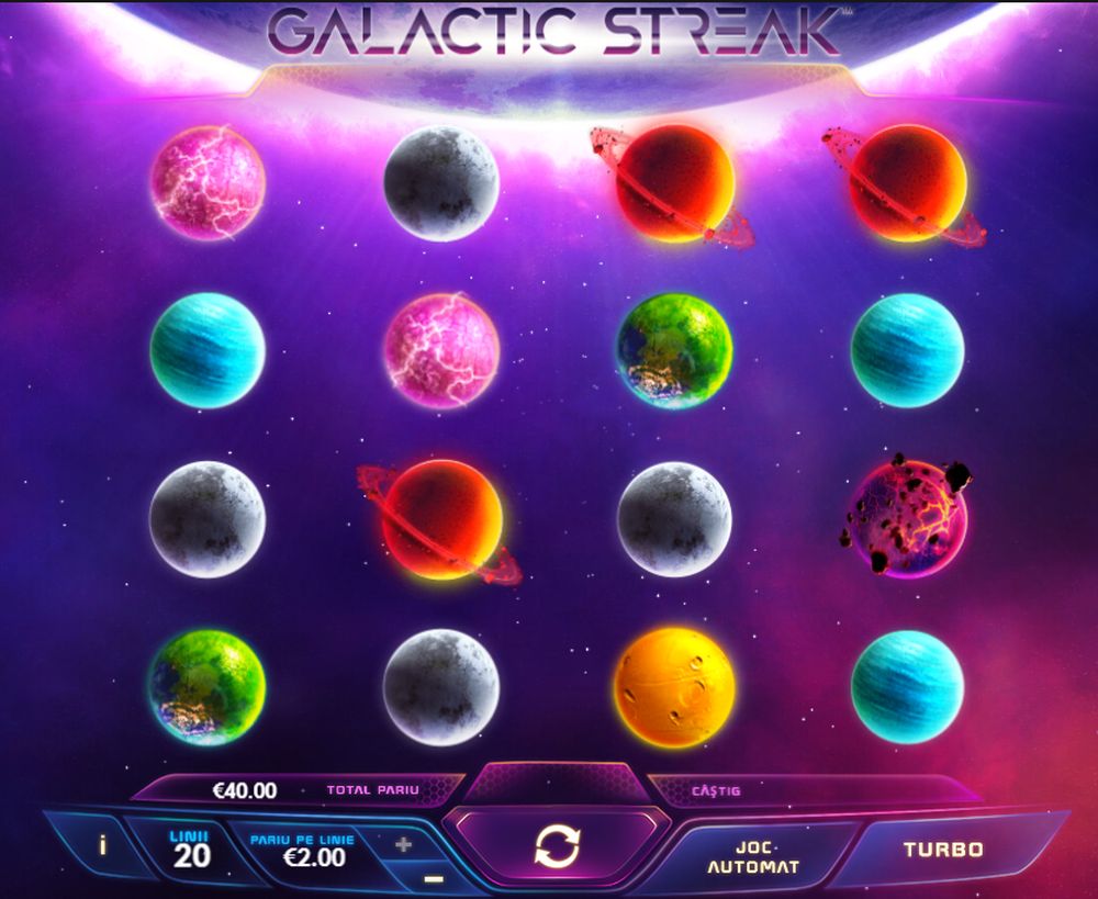 Galactic Streak Playtech simboluri